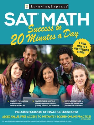 cover image of SAT Math Success in 20 Minutes a Day